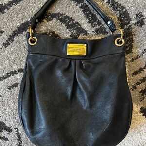 Marc by Marc Jacobs Black Hobo Bag with Gold Hardware